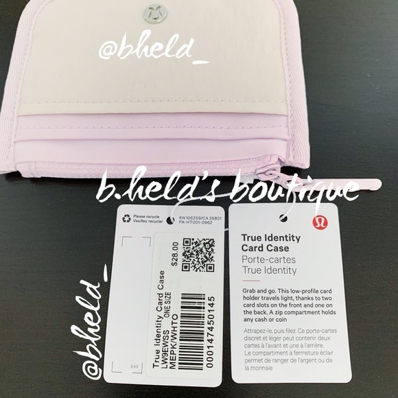 lululemon True Identity Card Case Wallet in Meadowsweet Pink/White Opal New NWT - Picture 3 of 10